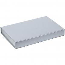 Коробка Silk с ложементом под ежедневник 13x21 см, флешку и ручку, ver. 2, серая / Миниатюра WWW (1000)