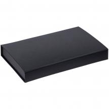 Коробка Silk с ложементом под ежедневник 13x21 см, флешку и ручку, ver. 2, черная / Миниатюра WWW (1000)