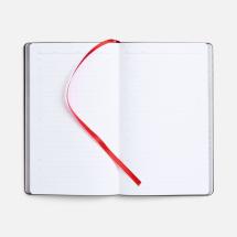 Ежедневник Trait, недатированный, черный с красным / Миниатюра WWW (1000)