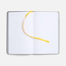 Ежедневник Trait, недатированный, черный с желтым / Миниатюра WWW (1000)