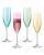 Набор из 4 бокалов для шампанского Polka Flute, пастельный