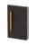 Блокнот Magnet Chrome с ручкой, черный с желтым