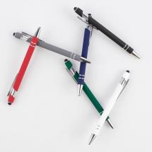 Ручка шариковая Pointer Soft Touch со стилусом, серая / Миниатюра WWW (1000)