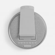 Bluetooth-колонка с беспроводной зарядкой и часами netEnergy, серая / Миниатюра WWW (1000)