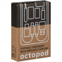 Органайзер с беспроводной зарядкой и набором адаптеров Octopod, черный / Миниатюра (упак) (1000)