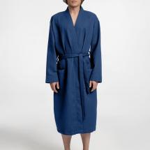 Халат вафельный Kimono, темно-синий / Миниатюра WWW (1000)