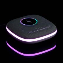 Bluetooth колонка с беспроводной зарядкой и подсветкой Terrafonic, серая / Миниатюра WWW (1000)