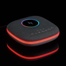 Bluetooth колонка с беспроводной зарядкой и подсветкой Terrafonic, серая / Миниатюра WWW (1000)