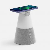 Bluetooth-колонка с беспроводной зарядкой и подсветкой Cone Sonance, серая / Миниатюра WWW (1000)