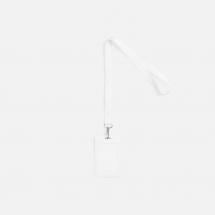 Лента для бейджа Pin, белая / Миниатюра WWW (1000)