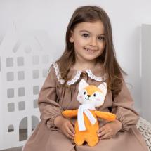 Мягкая игрушка Beastie Toys, лисенок с белым шарфом / Миниатюра WWW (1000)