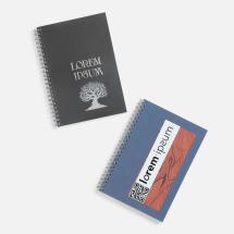 Блокнот на пружине Novalis, черный / Миниатюра WWW (1000)