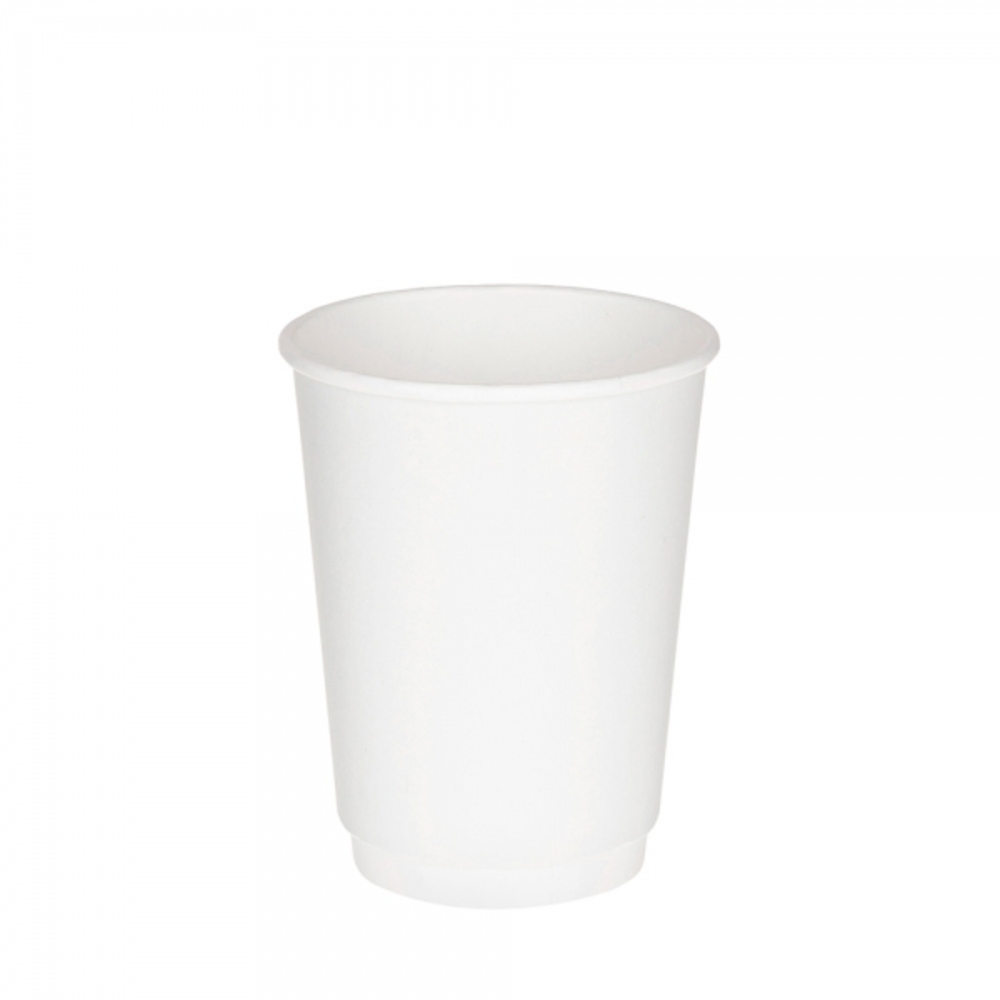 Двухслойный белый бумажный стакан, 300 мл