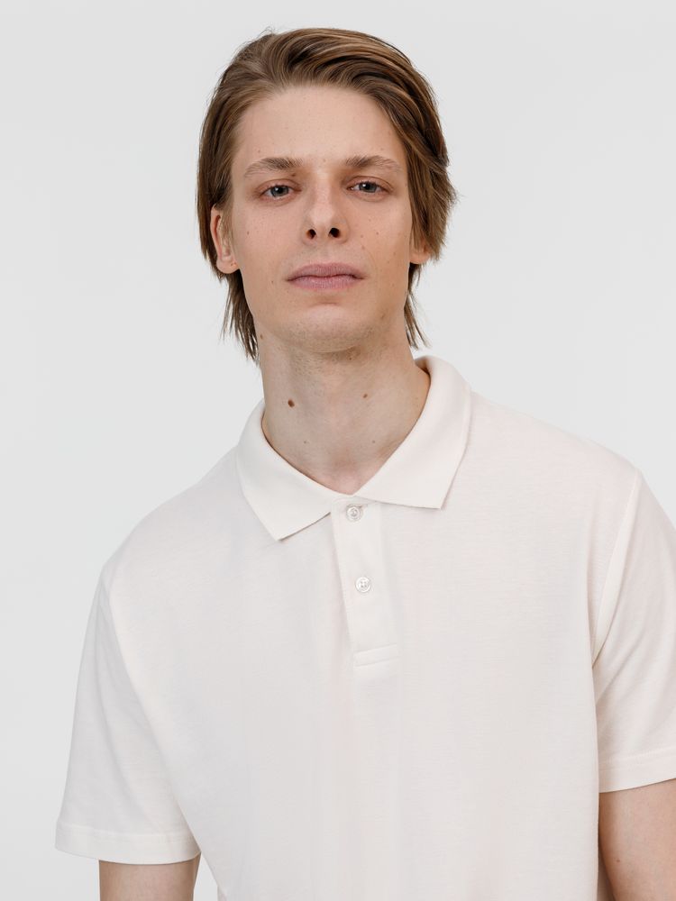 Рубашка поло унисекс Pulse, молочно-белая / Миниатюра модельного (1000)