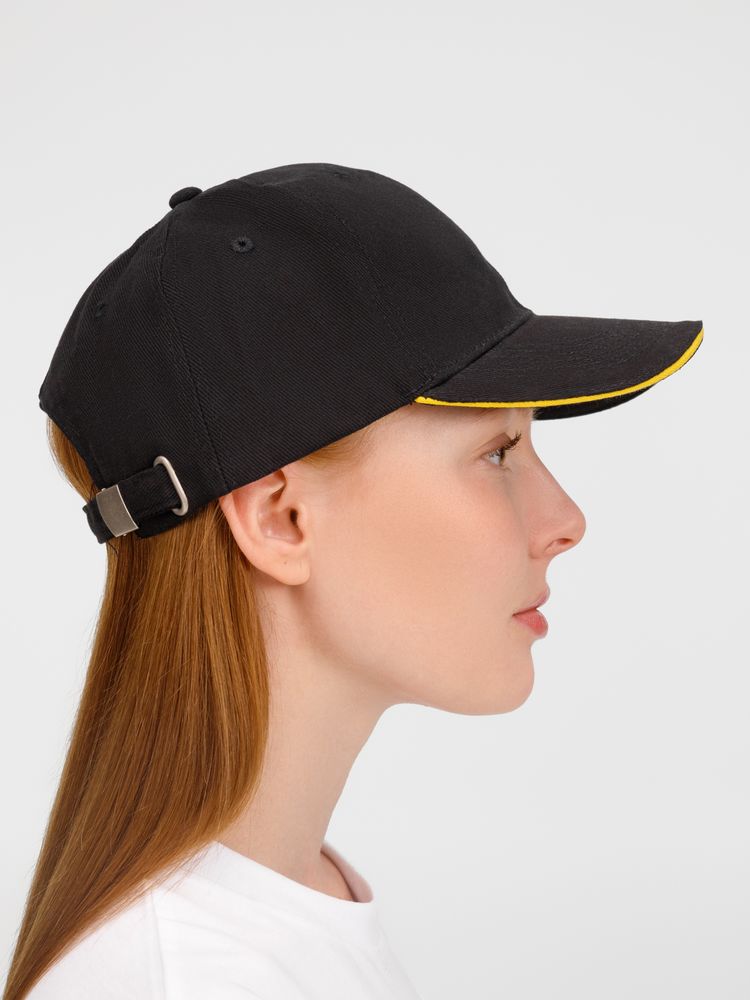 Бейсболка Buffalo, черная с желтым / Миниатюра модельного (1000)