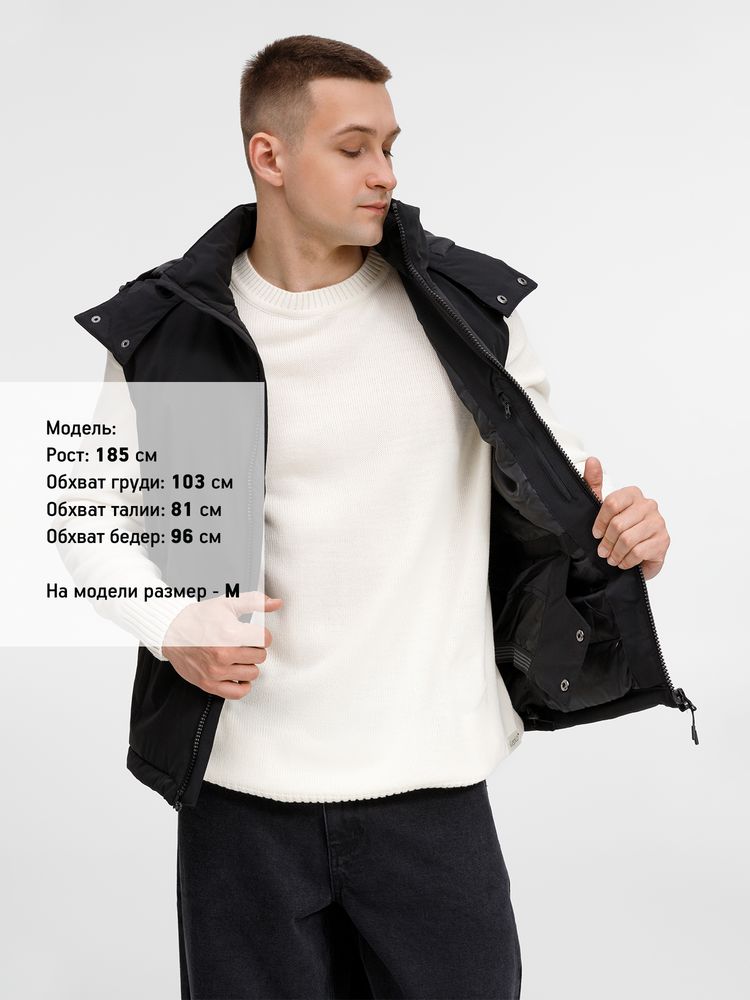 Жилет унисекс Sfera, черный / Миниатюра модельного (1000)