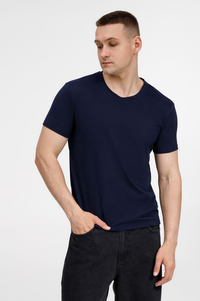 Футболка унисекс Senti, темно-синяя / Миниатюра модельного (1000)