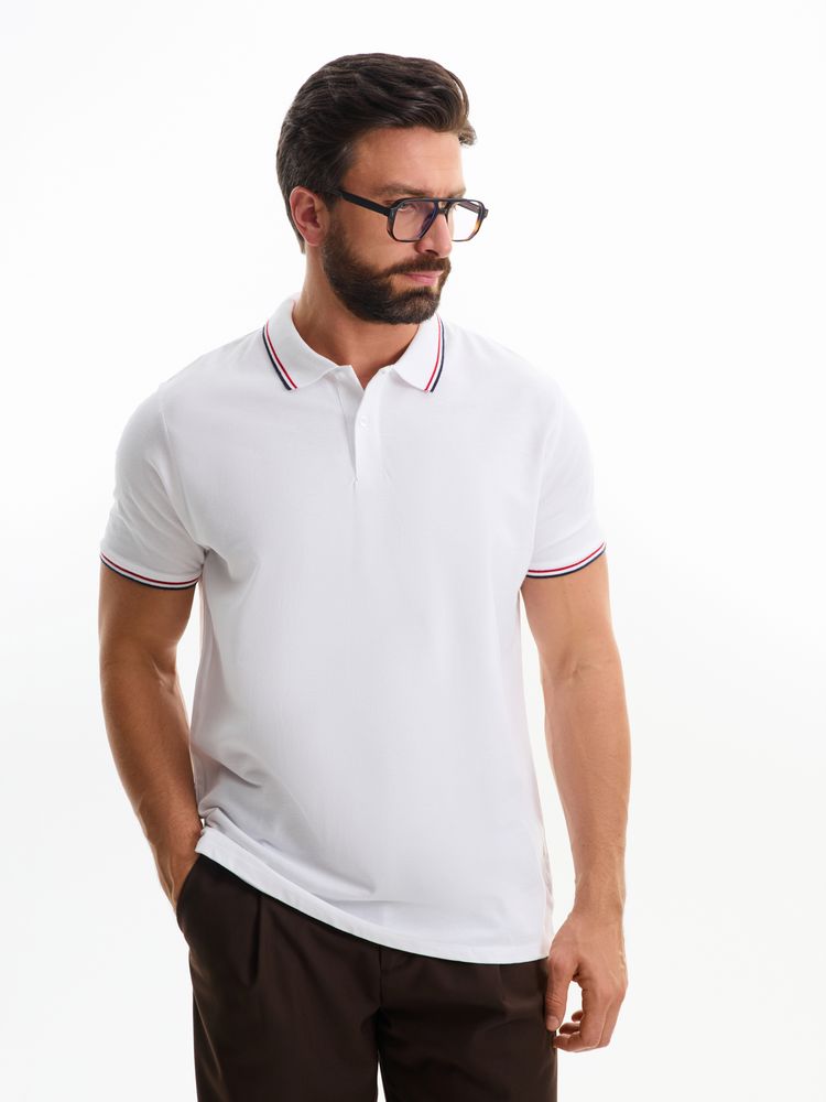 Рубашка поло мужская Prestige Men, белая / Миниатюра имиджевого (1000)