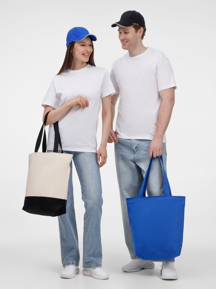 Бейсболка Canopy, ярко-синяя с белым кантом / Миниатюра модельного (1000)