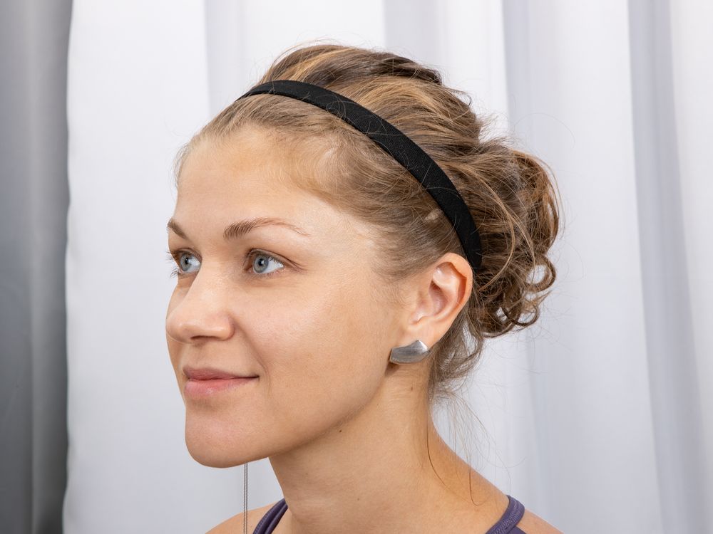 Повязка-резинка на голову Headway, черная / Миниатюра имиджевого (1000)