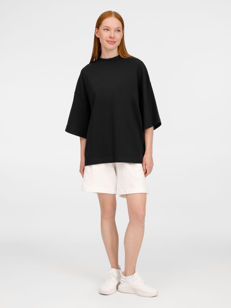 Футболка оверсайз унисекс T9, черная / Миниатюра модельного (1000)