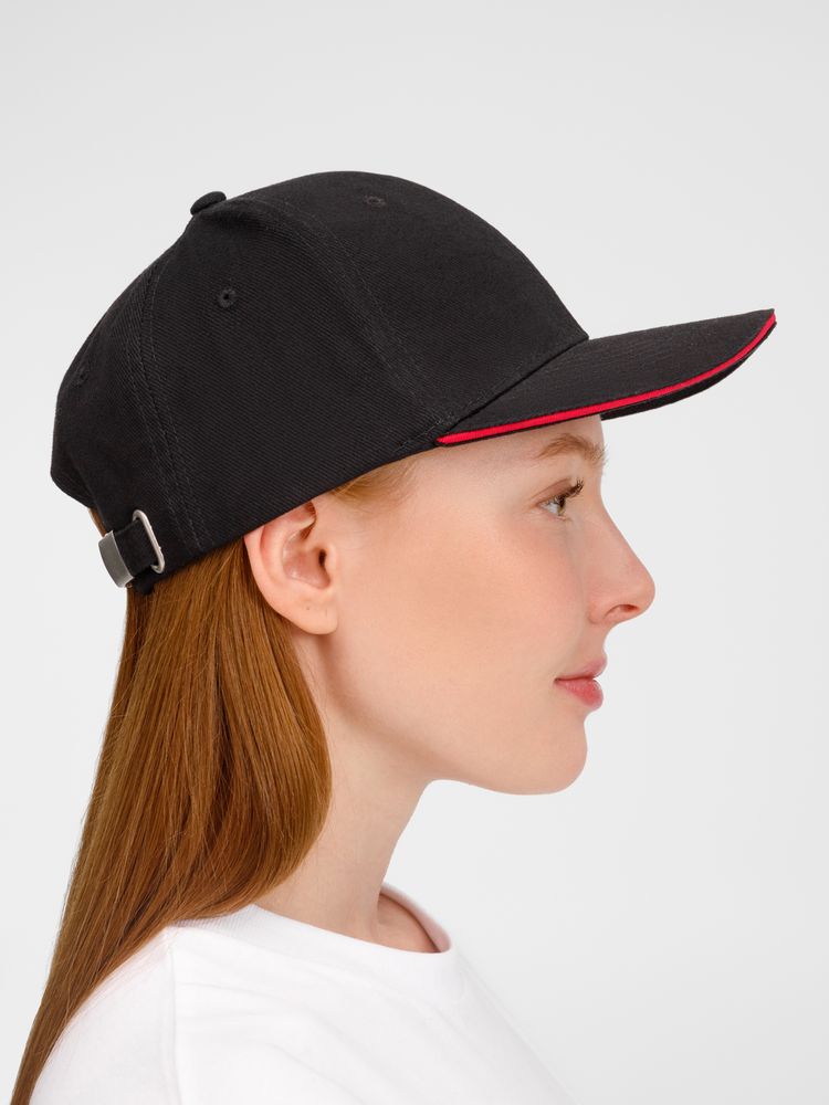 Бейсболка Buffalo, черная с красным / Миниатюра модельного (1000)