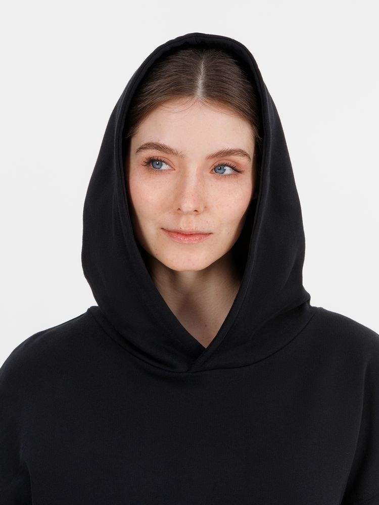 Худи оверсайз унисекс Outshine, черное / Миниатюра модельного (1000)