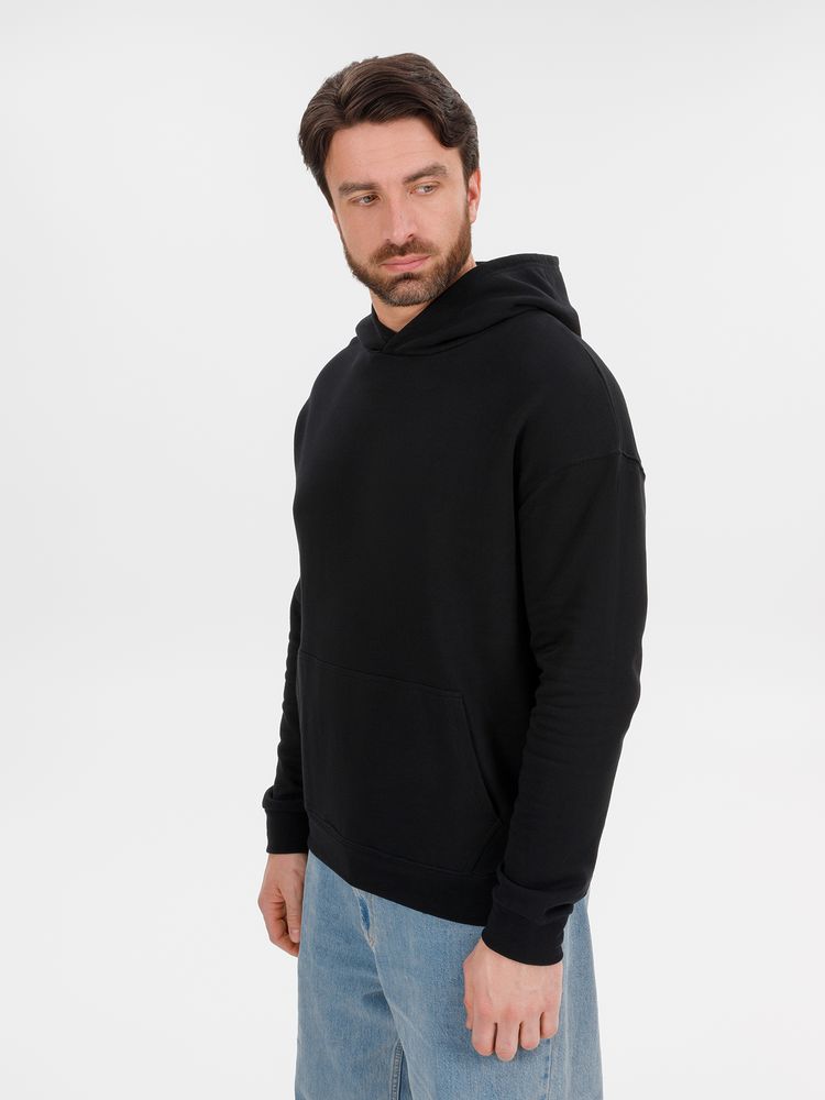 Худи оверсайз унисекс Outshine, черное / Миниатюра модельного (1000)