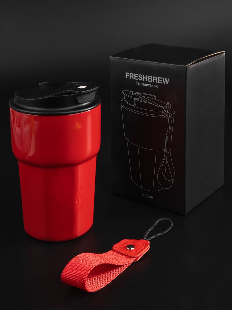 Термостакан Freshbrew, красный / Миниатюра имиджевого (1000)