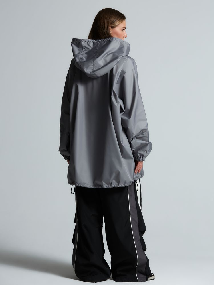 Дождевик-анорак Hard Work, укороченный, серый, единый размер / Миниатюра модельного (1000)