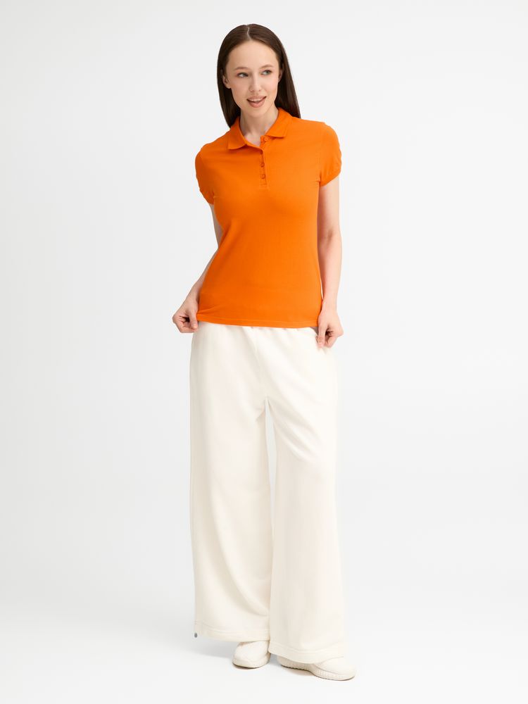 Рубашка поло женская People 210, оранжевая / Миниатюра модельного (1000)