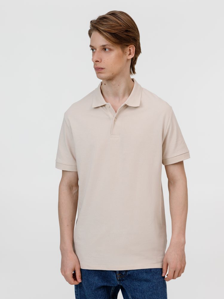 Рубашка поло унисекс Pacific, бежевая (льняная) / Миниатюра модельного (1000)