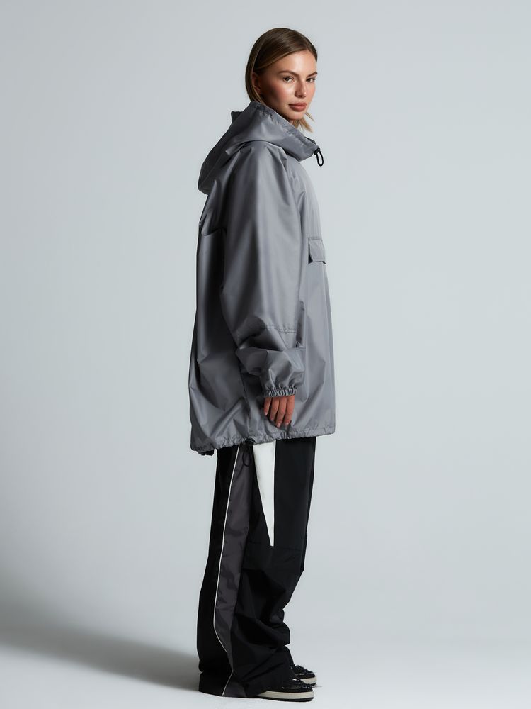 Дождевик-анорак Hard Work, укороченный, серый, единый размер / Миниатюра модельного (1000)