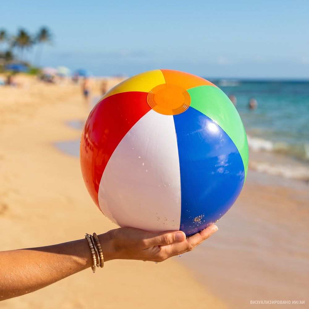 Надувной пляжный мяч Sun and Fun / Миниатюра имиджевого (1000)