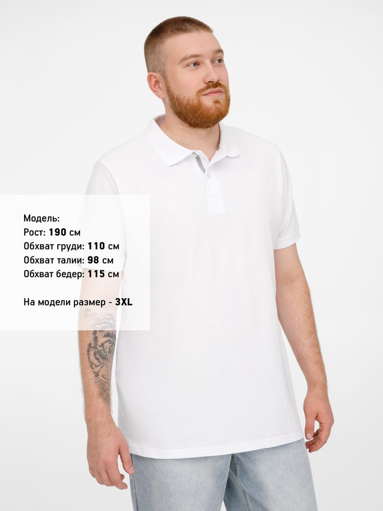 Рубашка поло мужская Virma Premium, белая / Миниатюра модельного (1000)