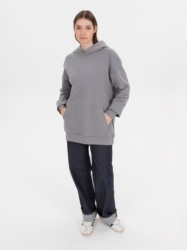 Худи оверсайз унисекс Outshine, серое / Миниатюра модельного (1000)