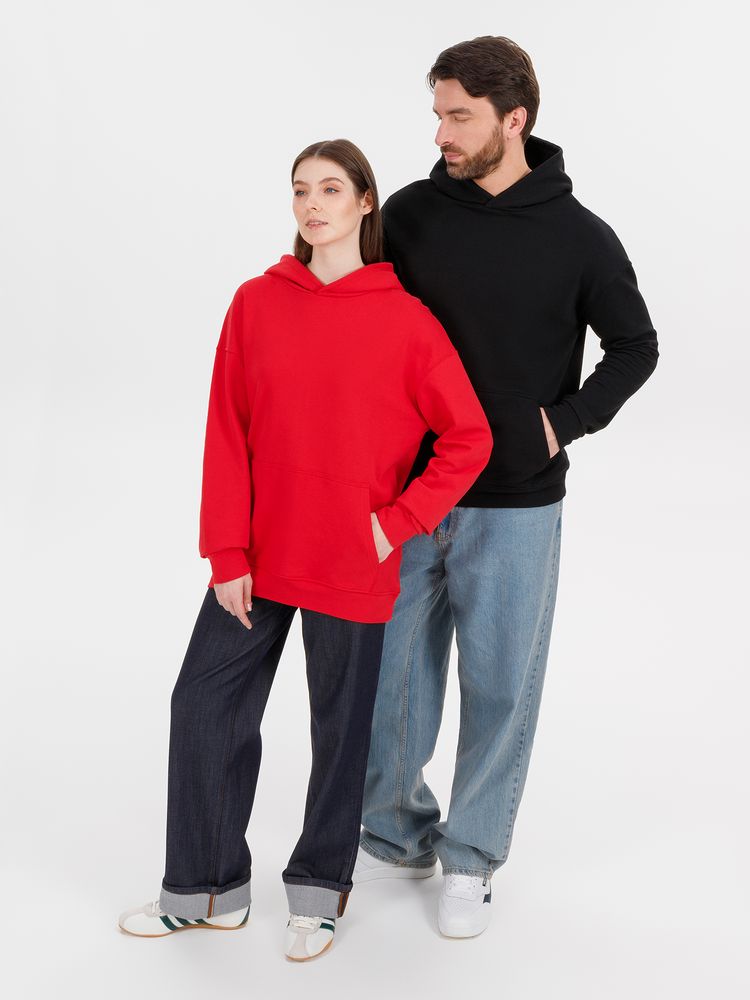 Худи оверсайз унисекс Outshine, черное / Миниатюра модельного (1000)