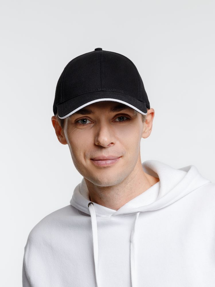 Бейсболка Spiker, черная с белым / Миниатюра модельного (1000)