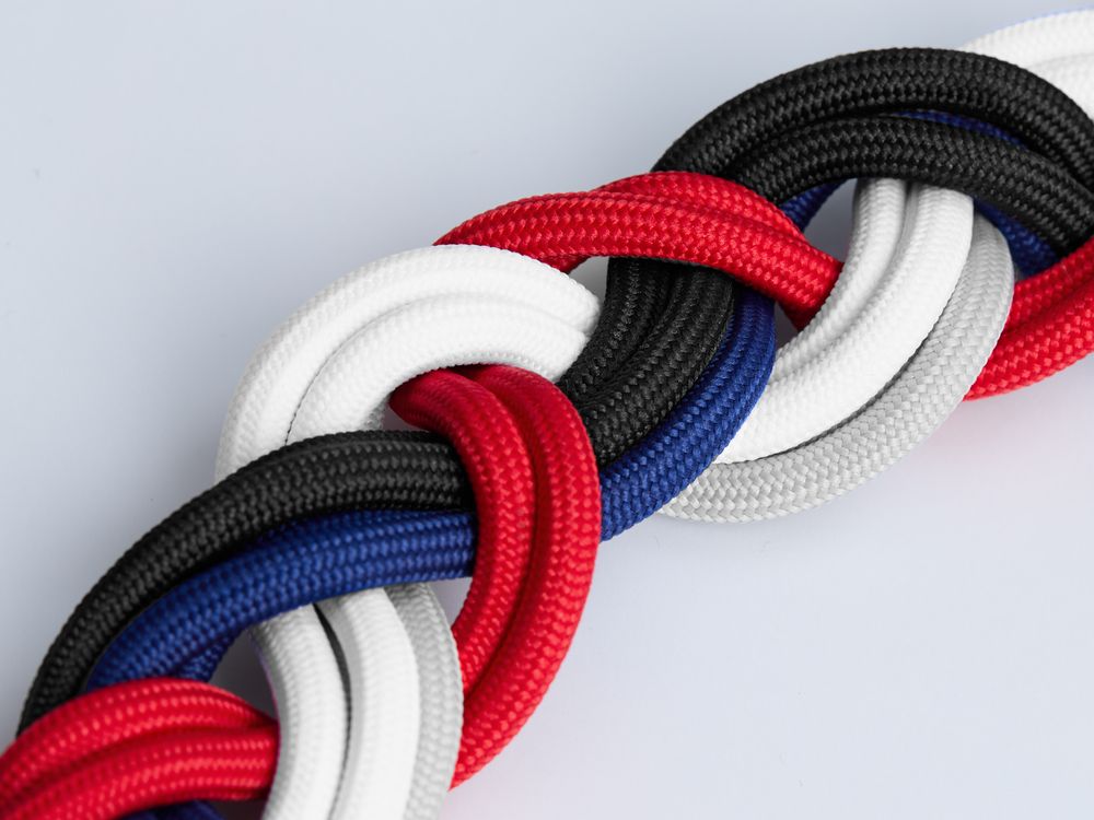 Шнурок для бейджа Tube Metal, синий / Миниатюра имиджевого (1000)