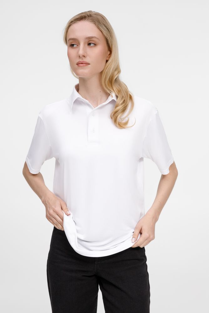 Рубашка поло унисекс Senti, белая / Миниатюра модельного (1000)