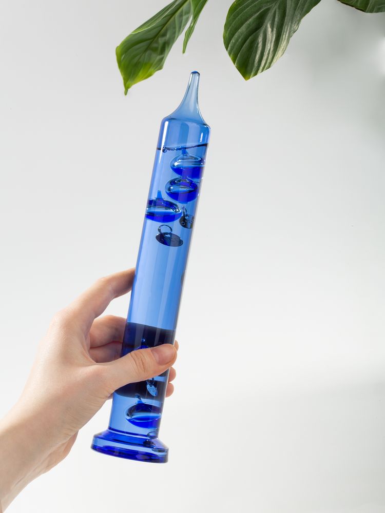 Термометр стеклянный «Галилео», голубой / Миниатюра имиджевого (1000)