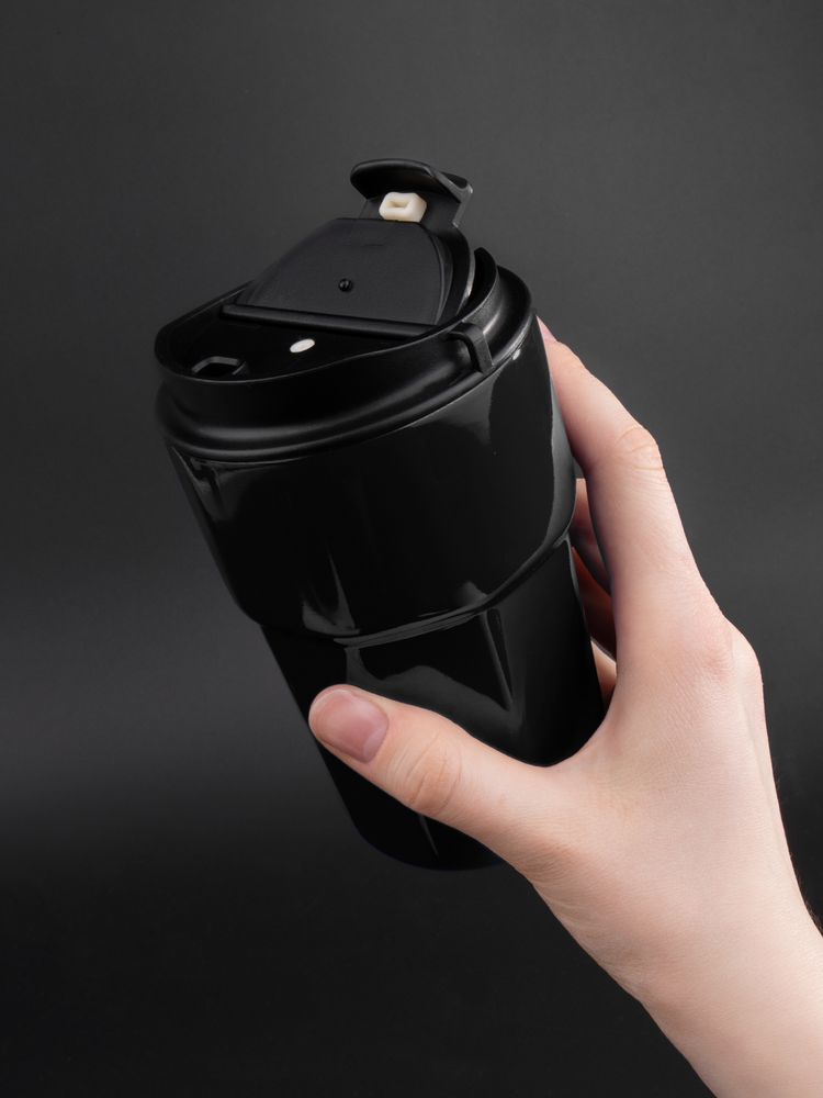 Термостакан Freshbrew, черный / Миниатюра имиджевого (1000)