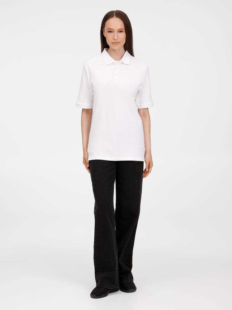 Рубашка поло унисекс Upswing, белая / Миниатюра модельного (1000)