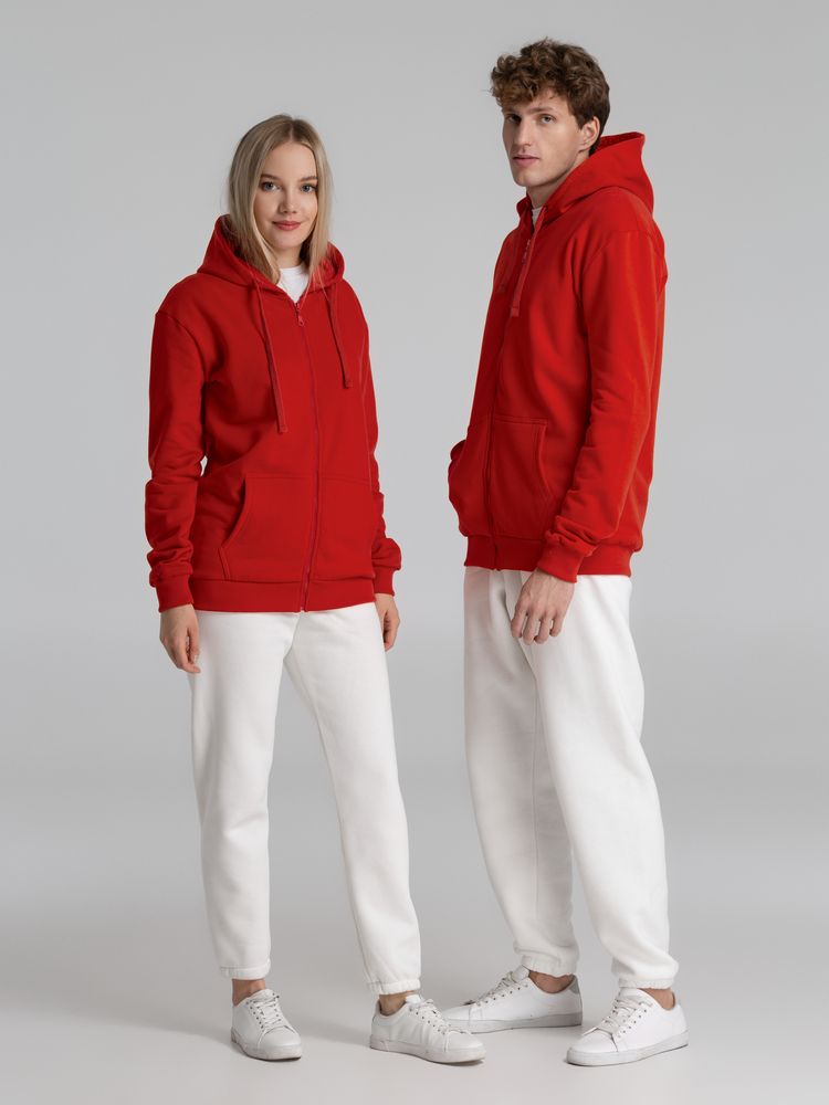 Толстовка на молнии с капюшоном Siverga 2.0 Heavy, красная / Миниатюра модельного (1000)