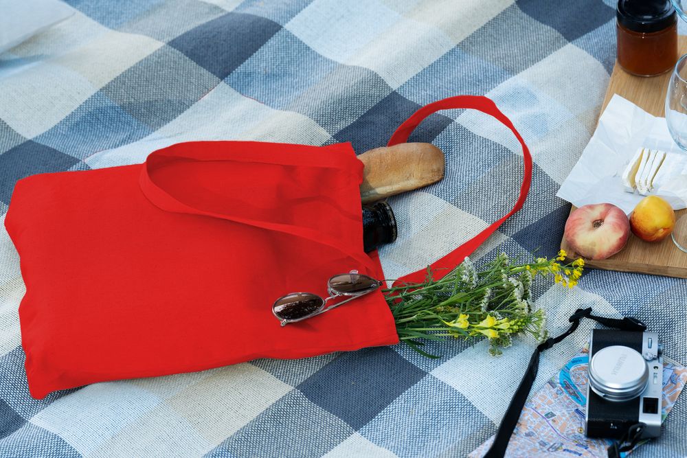 Холщовая сумка Strong 210, красная / Миниатюра имиджевого (1000)