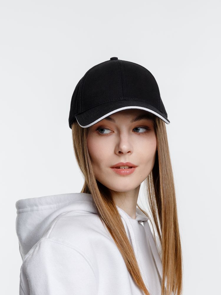 Бейсболка Spiker, черная с белым / Миниатюра модельного (1000)