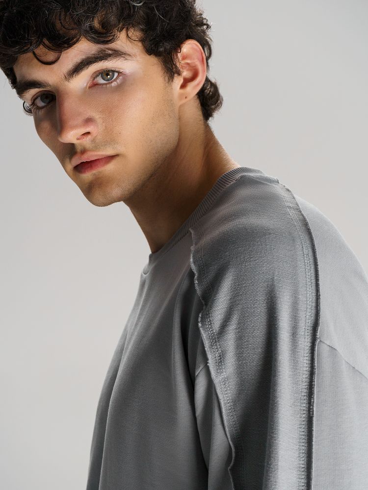 Свитшот унисекс Vozduh, светло-серый / Миниатюра модельного (1000)