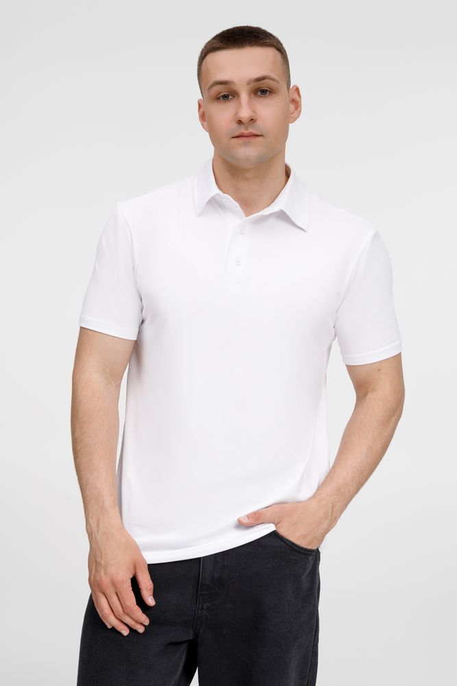 Рубашка поло унисекс Senti, белая / Миниатюра модельного (1000)