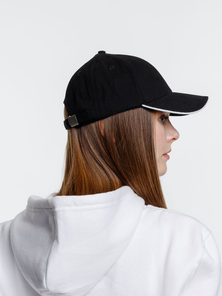 Бейсболка Spiker, черная с белым / Миниатюра модельного (1000)