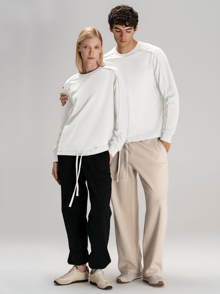 Свитшот унисекс Vozduh, молочно-белый / Миниатюра модельного (1000)